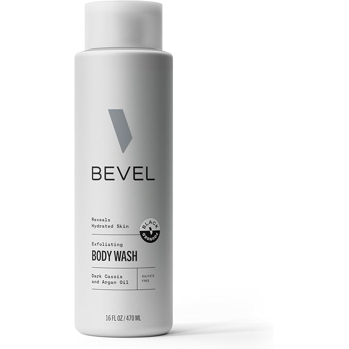 Bevel Mens Body Wash - Dark Cassis Scent with Charcoal and Argan Oil, 16 oz. - Image 1
